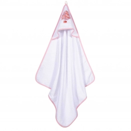 Κάπα Βαμβακερή Με Κέντημα Bebe 80x80εκ. Essential 8864 Pink-White Greenwich Polo Club