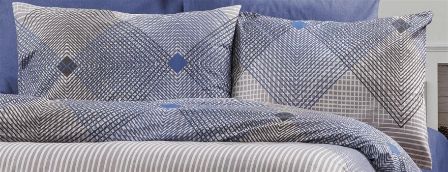 Μαξιλαροθήκη Φάκελος Polycotton 50x70εκ. Καλλιρόη 604 Grey-Blue DimCol