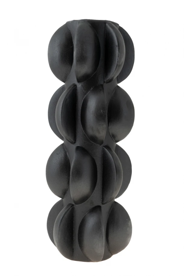 Βάζο Διακοσμητικό Κεραμικό Μαύρο Ματ 17x17x45,5εκ. Zen Collection 24.25.50190