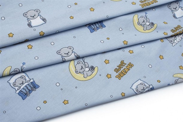 Πάνα Χασές Μπεμπέ Βαμβακερή 80x80εκ. Sweet Dreams 551 Sky Blue DimCol