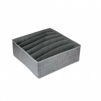 Organizer Συρταριών 6 Θέσεων 32x32x12εκ. Polyester Γκρι 2429462
