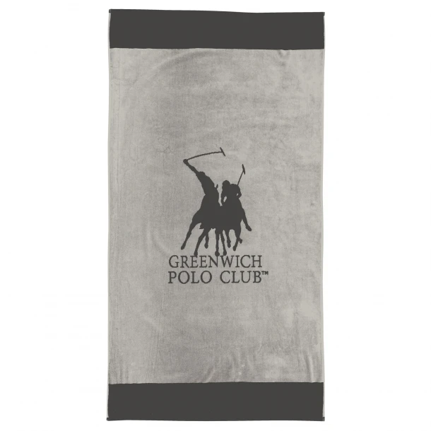 Πετσέτα Θαλάσσης Βαμβακερή 90x170εκ. Essential 4045 Γκρι Greenwich Polo Club