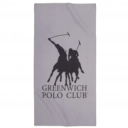 Πετσέτα Γυμναστηρίου Microfiber 45x90εκ. Essential 4186 Grey-Black Greenwich Polo Club