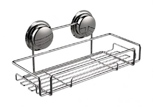 Εταζέρα Με Βεντούζες 13,7x30x14,6εκ. Chrome Elementals Sealskin 66362364518