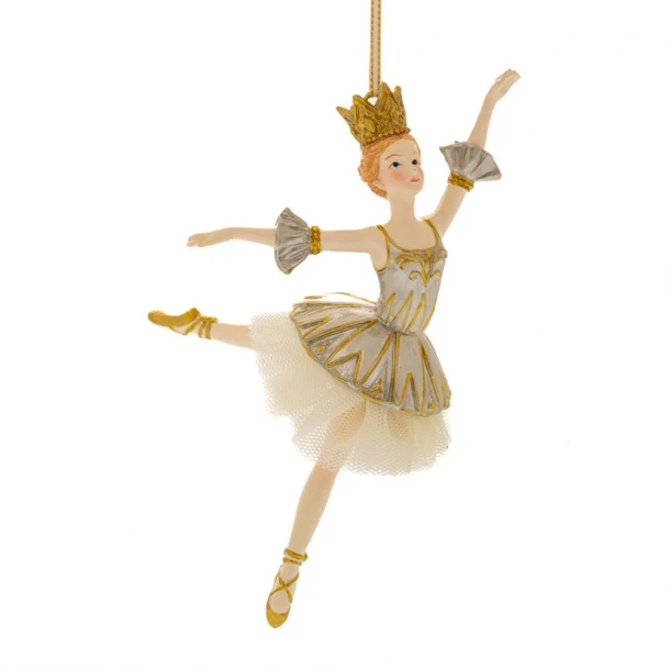 Χριστουγεννιάτικο Στολίδι Μπαλαρίνα Polyresin Εκρού iliadis 9x5,5x17,5εκ. 86966