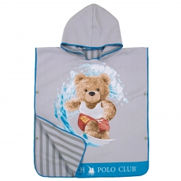 Πόντσο Παιδικό Microfiber 50x115εκ. Junior 4179 Blue-Grey Greenwich Polo Club