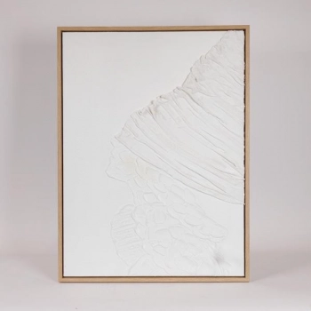 Πίνακας Καμβάς-Ξύλινος Χειροποίητος Φιγούρα Λευκός 60x3,8x80εκ. ESTHETI 812-10013