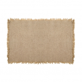 Σουπλά Με Κρόσσια Βαμβακερό Μπεζ 50x33εκ. Loom Estia 07-36102