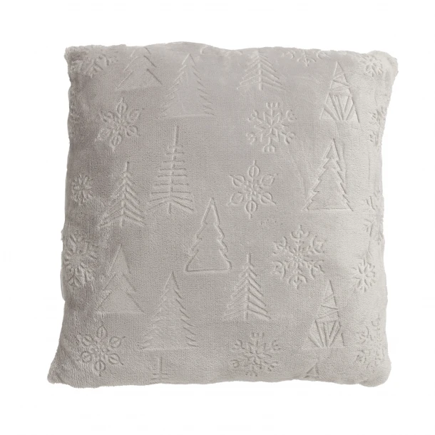 Χριστουγεννιάτικο Διακοσμητικό Μαξιλάρι Fleece 40x40εκ. Throws 1373 Grey Das Home