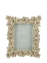 Κορνίζα Polyester Με Λουλούδια Μπεζ 15x20εκ. Zen Collection 25.50.52352