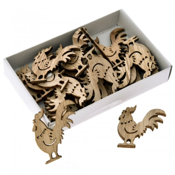 Αυτοκόλλητο Κότα Σετ 24τμχ Ξύλινο Natural iliadis 65933