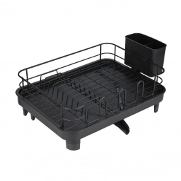 Πιατοθήκη Πτυσσόμενη Μεταλλική Μαύρη 41x32x15εκ. Estia 01-23539