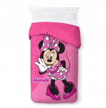 Κουβερτοπάπλωμα Flannel-Sherpa Μονό 160x250εκ. Disney Home Minnie 15 Fuchsia-Pink DimCol 52461068004
