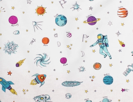 Πάνα Χασέ Βαμβακερή 80x80εκ. Space 188 White DimCol