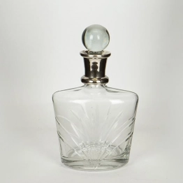 Καράφα Γυάλινη-Μεταλλική Διάφανη-Ασημί 10x15x25εκ. ESTHETI 752-10526