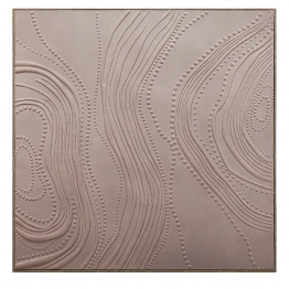 Πίνακας Καμβάς Mdf-Ps Plastic Σομόν ESPIEL 80x3,5x80εκ. FAL314