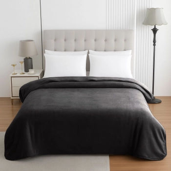 Κουβέρτα Βελουτέ Υπέρδιπλη 220x240εκ.-550gr Anthraces Le Blanc 7012385-5