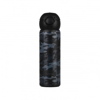 Θερμός Παιδικός Ανοξείδωτος Με Στόμιο Dark Camo 470ml-7x7x22εκ. Save The Aegean Estia 01-55417