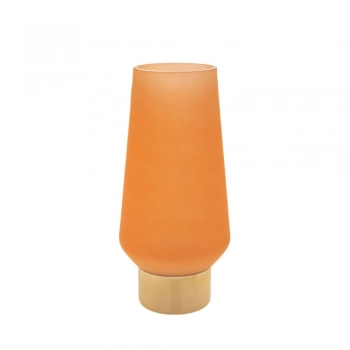 Βάζο Γυάλινο Πορτοκαλί-Χρυσό iliadis Φ16,5x35εκ. 84967