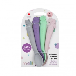 Σετ 4τμχ Κουτάλια Σιλικόνης Mε Ζωάκια Melii MEL28000