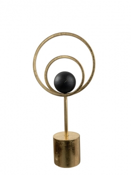Διακοσμητικό Επιτραπέζιο Μεταλλικό Μαύρο-Χρυσό Με Μπάλα 18x8x38,5εκ. Zen Collection 26.1.52197
