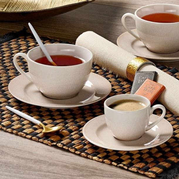 Φλυτζάνι Καφέ 110ml In-glaze Stoneware Venus Beige CRYSPO TRIO 25.091.17