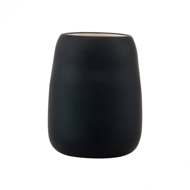 Ποτηροθήκη Κεραμική Fjord Soft Black 8,5x8,5x12,2εκ. Estia 02-37345