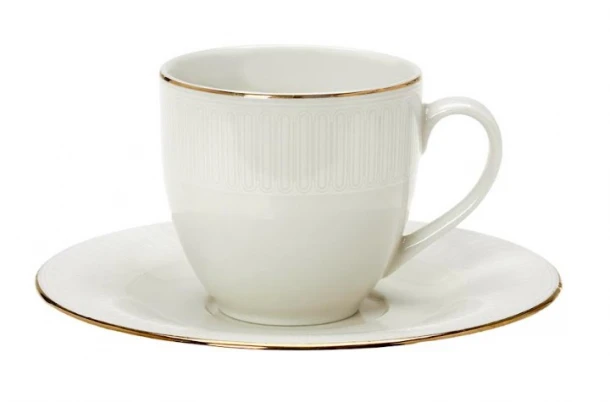 Σετ 6τμχ Φλυτζάνια Τσαγιού Πορσελάνης 230ml Savoi Ivory  CRYSPO TRIO 03.100.16