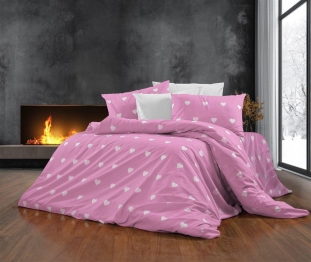 Σετ Σεντόνια 3τμχ Polycotton Μονά 160x240εκ. Αίσθησις 608 Pink DimCol