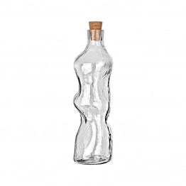 Μπουκάλι Γυάλινο Με Καπάκι Φελλού Διάφανο Sway 1000ml-8,9x31εκ. Estia 01-36799