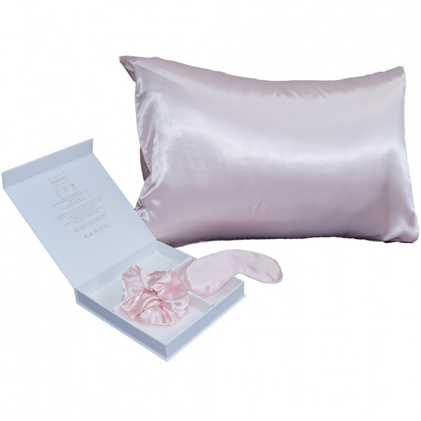 Σετ Ύπνου 3τμχ Pure Silk Μαξιλαροθήκη-Μάσκα Ύπνου-Λαστιχάκι Μαλλιών Rose Melinen 20004967