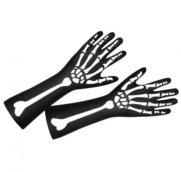 Ζεύγος Γάντια Σκελετός Μακριά 38εκ. CARNAVALista 3-2384