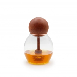 Γυάλινο Δοχείο για Μέλι 300ml Dark Wood Melii MEL28210