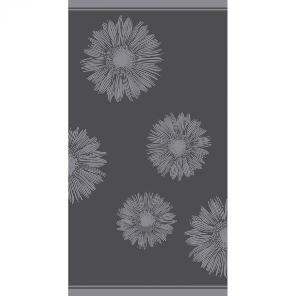 Πετσέτα Θαλάσσης Βαμβακερή Velour Dark Grey 86x160εκ. Flower Melinen 20004874