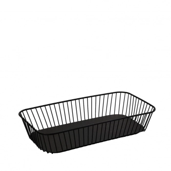 Καλάθι Μεταλλικό Ορθογώνιο Μαύρο 32,5x17,6x6,5εκ. ESPIEL HOT1010