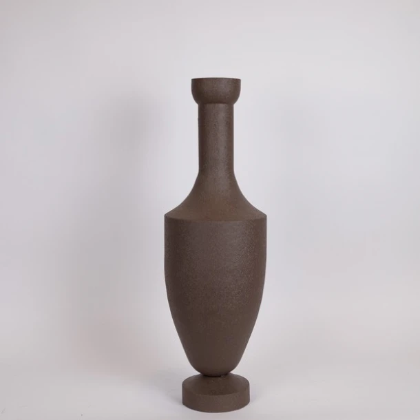 Βάζο Μεταλλικό Καφέ 23x23x72εκ. ESTHETI 819-00304