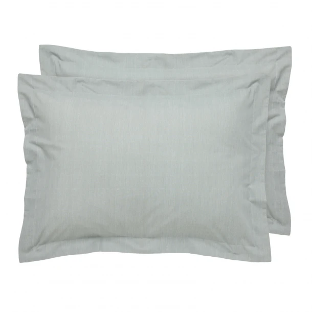 Ζεύγος Μαξιλαροθήκες Polycotton 50x70+5εκ. Oxford Casual 5451 Green Das Home