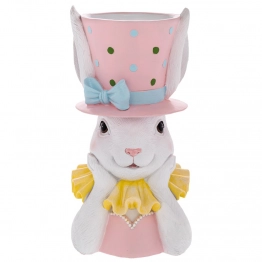 Κασπώ Λαγουδίνα Polyresin 17,8x16,3x34εκ. Ροζ iliadis 92317