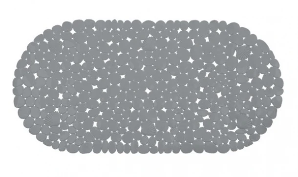 Ταπέτο Μπανιέρας Αντιολισθητικό Pvc 69x35εκ. Bliss Grey 2435787