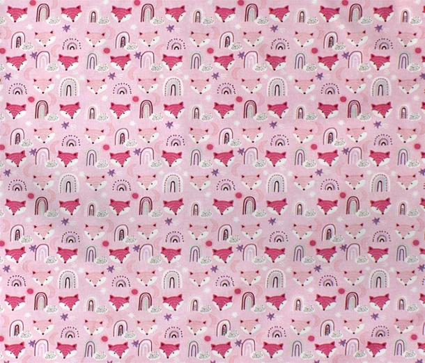 Πάνα Χασές Bebe Βαμβακερή 80x80εκ. Fox 525 Pink Dimcol