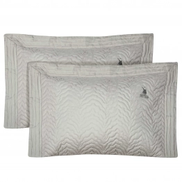 Ζεύγος Μαξιλαροθήκες Microfiber 50x70+8εκ. Classic 2353 Γκρι Greenwich Polo Club