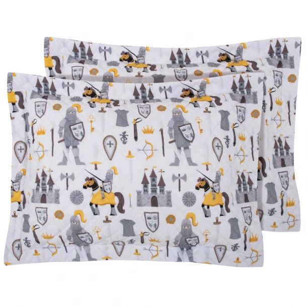 Ζεύγος Διακοσμητικές Μαξιλαροθήκες Microfiber 50x70+5εκ. Essential 8861 Cream-Grey Greenwich Polo Club Junior