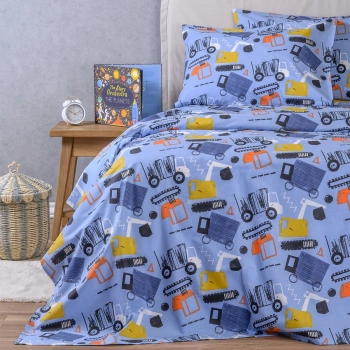 Σετ Σεντόνια Βαμβακερά Μονά 170x270εκ. Speed Kids Line Melinen 20005747