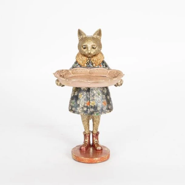 Διακοσμητική Γάτα Polyresin 15,5x14x27εκ. ESTHETI 752-26020