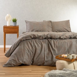 Σετ Σεντόνια Φανελένια Διπλά 205x260εκ. Keshia Grey Winter Line Mini Melinen 20005027