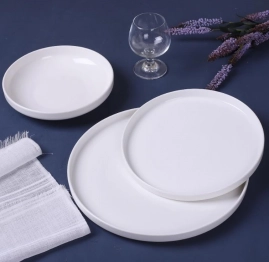 Πιάτο Ρηχό Φαγητού 26,5εκ. Πορσελάνης Λευκό New Bone City Cryspo Trio 04.00.01
