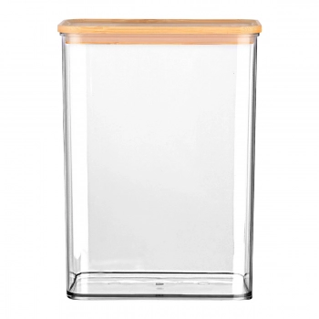 Δοχείο Αποθήκευσης Πλαστικό-Bamboo Essentials Estia 2500ml-16.5x9,8x22,5εκ. 01-24246