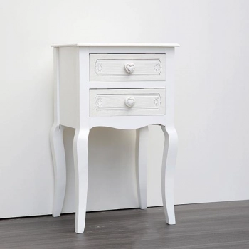 Κομοδίνο Ξύλινο Λευκό 40x32x67,5εκ. ESTHETI 750-35517