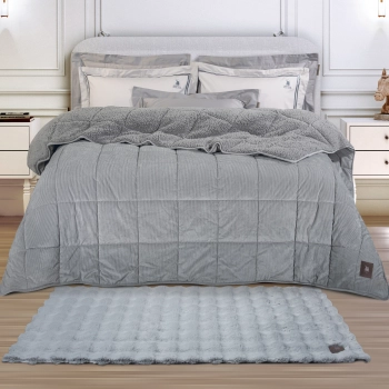 Χαλί Γούνινο Faux Fur 75x140εκ. Τρισδιάστατη Υφή Essential 3112 Γκρι Greenwich Polo Club