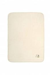Κουβέρτα Πικέ Κούνιας 100x160εκ. Με Κέντημα Stork 194 Ecru-Yellow DimCol